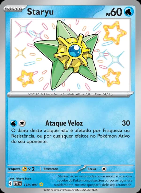 Staryu, carta 118 de Destinos de Paldea
