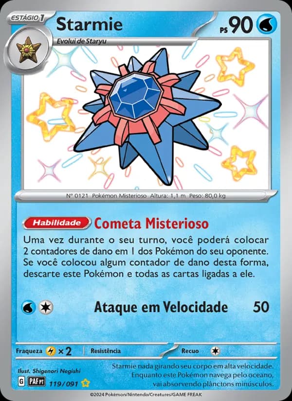 Starmie, carta 119 de Destinos de Paldea