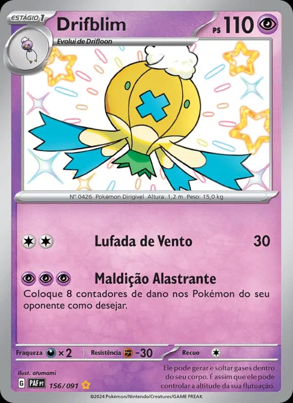Drifblim, carta 156 de Destinos de Paldea