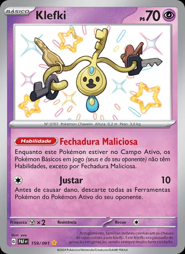 Klefki, carta 159 de Destinos de Paldea