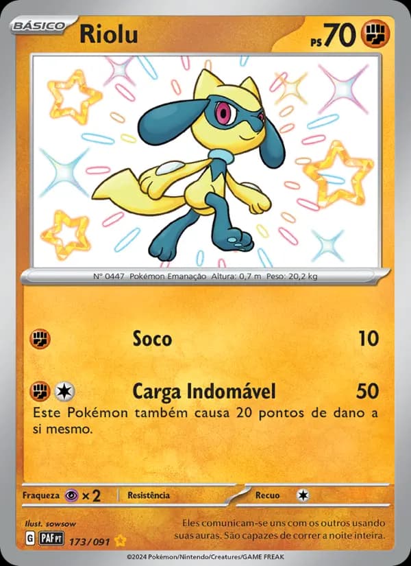 Riolu, carta 173 de Destinos de Paldea
