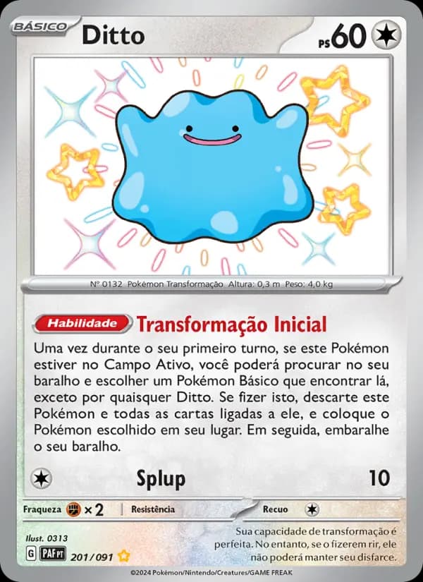 Ditto, carta 201 de Destinos de Paldea