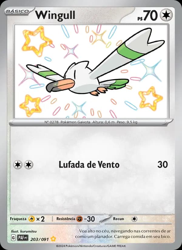 Wingull, carta 203 de Destinos de Paldea