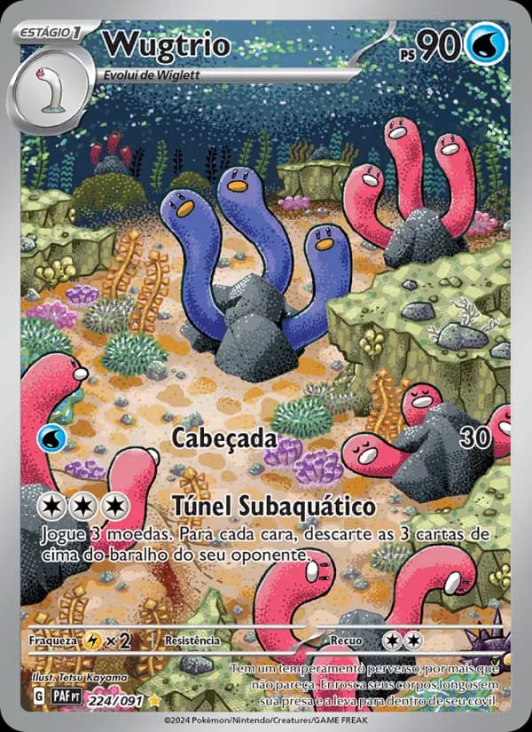 Wugtrio, carta 224 de Destinos de Paldea