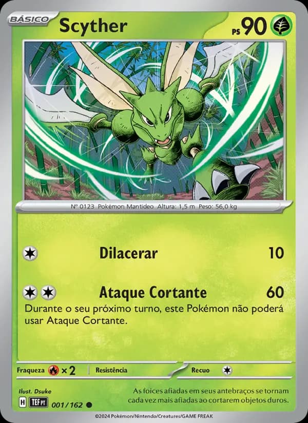 Scyther, carta 001 de Forças Temporais