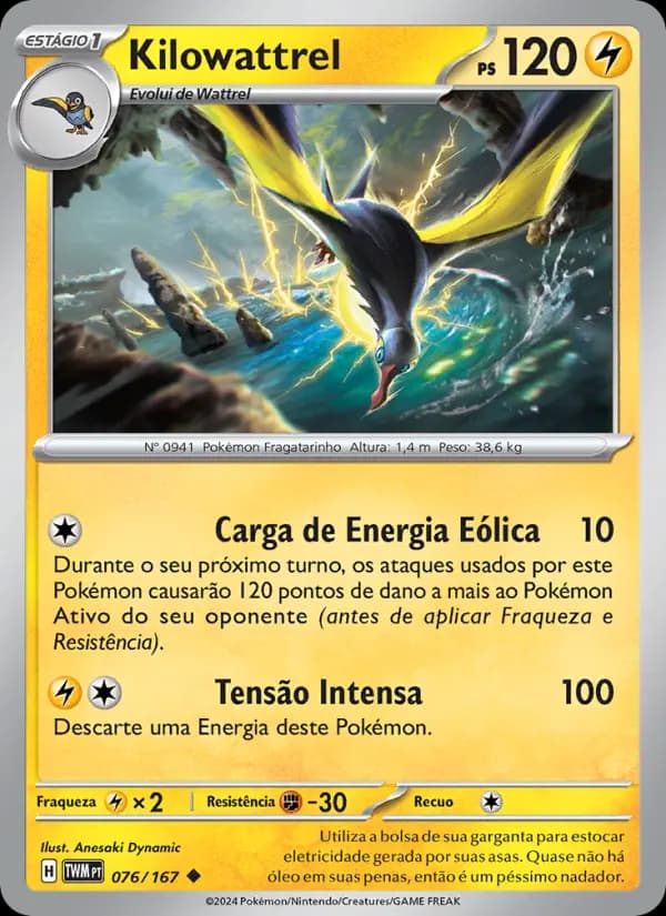 Kilowattrel, carta 076 de Máscaras do Crepúsculo
