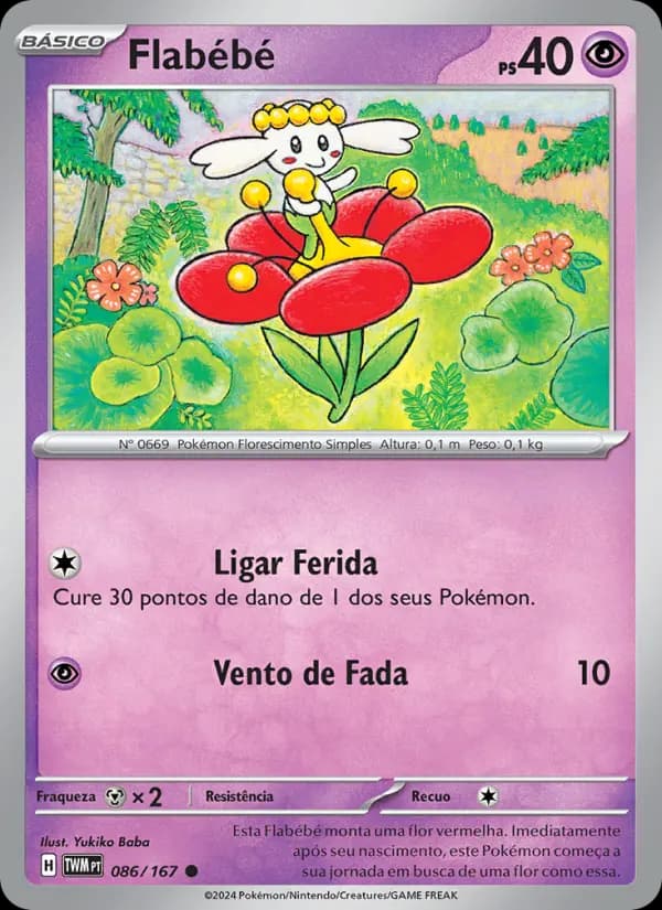 Flabébé, carta 086 de Máscaras do Crepúsculo