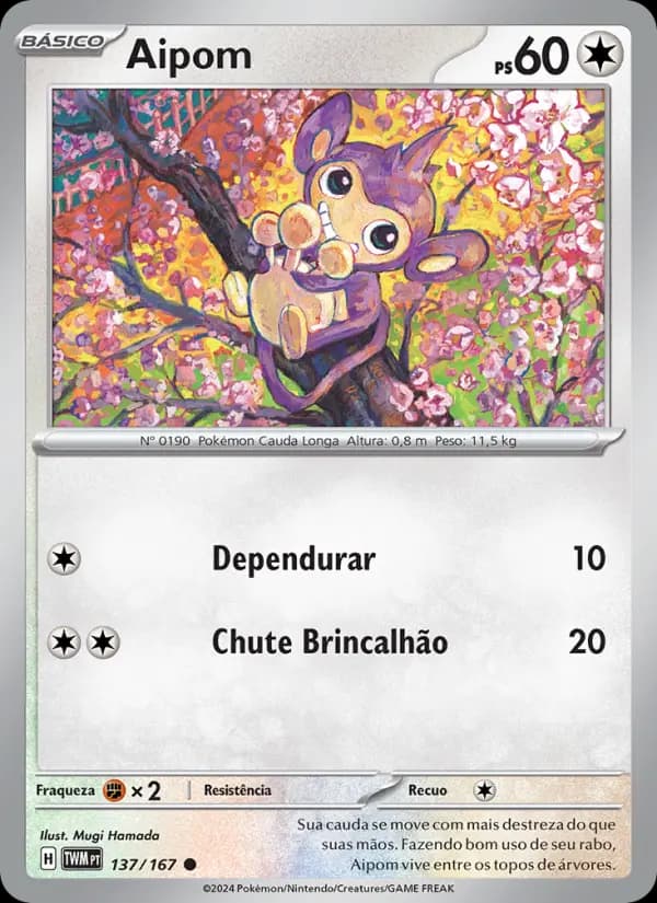 Aipom, carta 137 de Máscaras do Crepúsculo