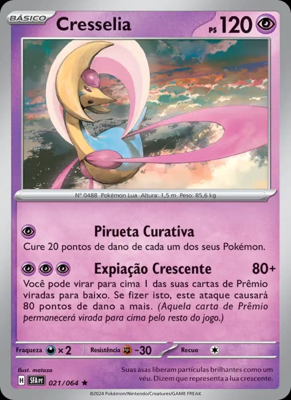 Cresselia, carta 021 de Fábulas Nebulosas