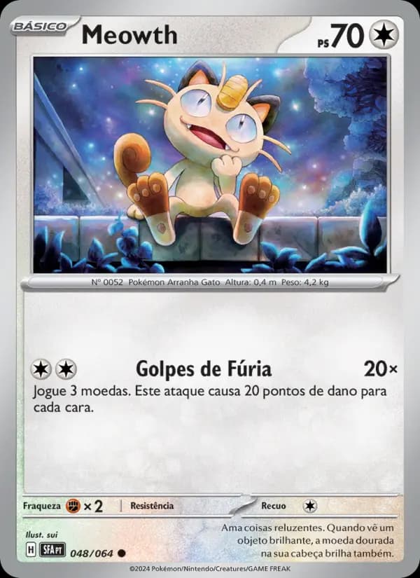 Meowth, carta 048 de Fábulas Nebulosas