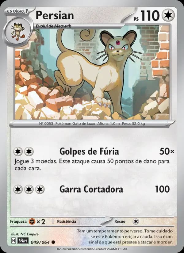 Persian, carta 049 de Fábulas Nebulosas