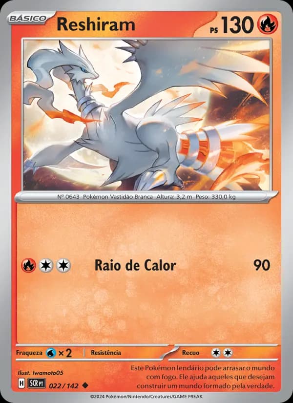 Reshiram, carta 022 de Coroa Estelar
