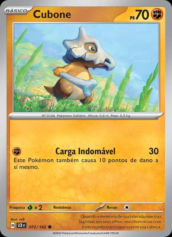 Cubone, carta 072 de Coroa Estelar
