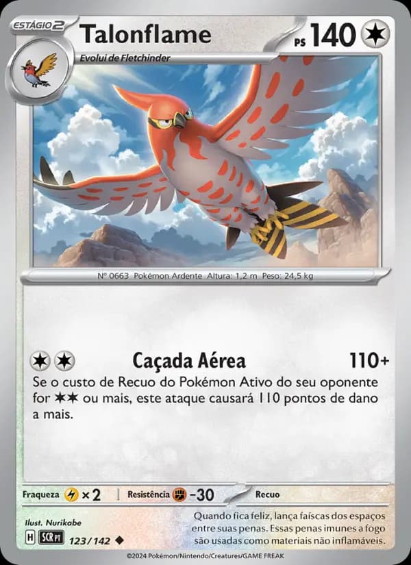 Talonflame, carta 123 de Coroa Estelar