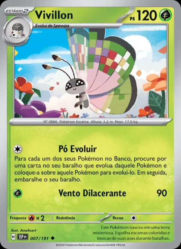 Vivillon, carta 007 de Fagulhas Impetuosas