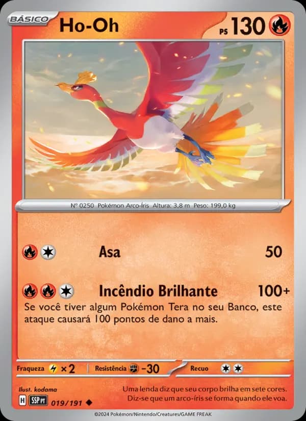 Ho-Oh, carta 019 de Fagulhas Impetuosas