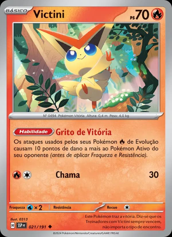 Victini, carta 021 de Fagulhas Impetuosas