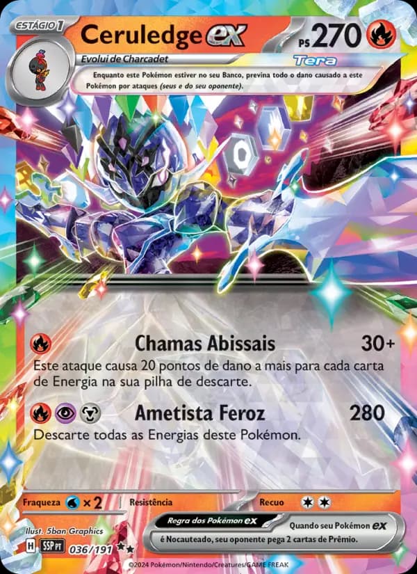Ceruledge ex, carta 036 de Fagulhas Impetuosas