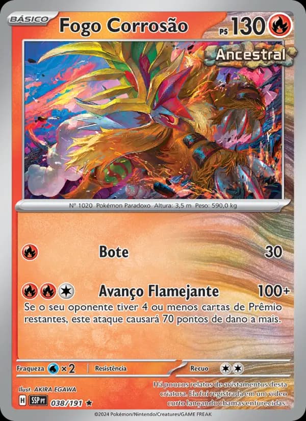 Fogo Corrosão, carta 038 de Fagulhas Impetuosas
