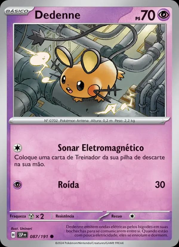 Dedenne, carta 087 de Fagulhas Impetuosas
