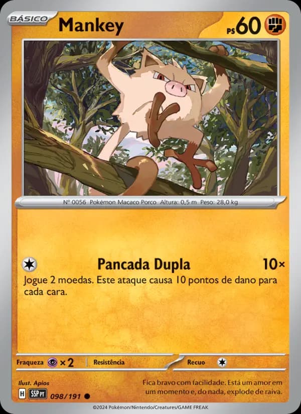 Mankey, carta 098 de Fagulhas Impetuosas