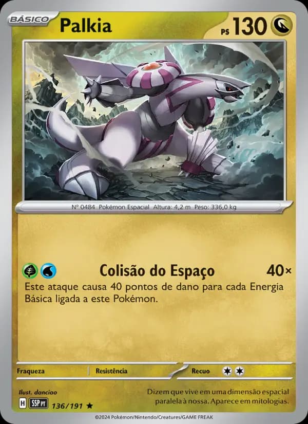 Palkia, carta 136 de Fagulhas Impetuosas