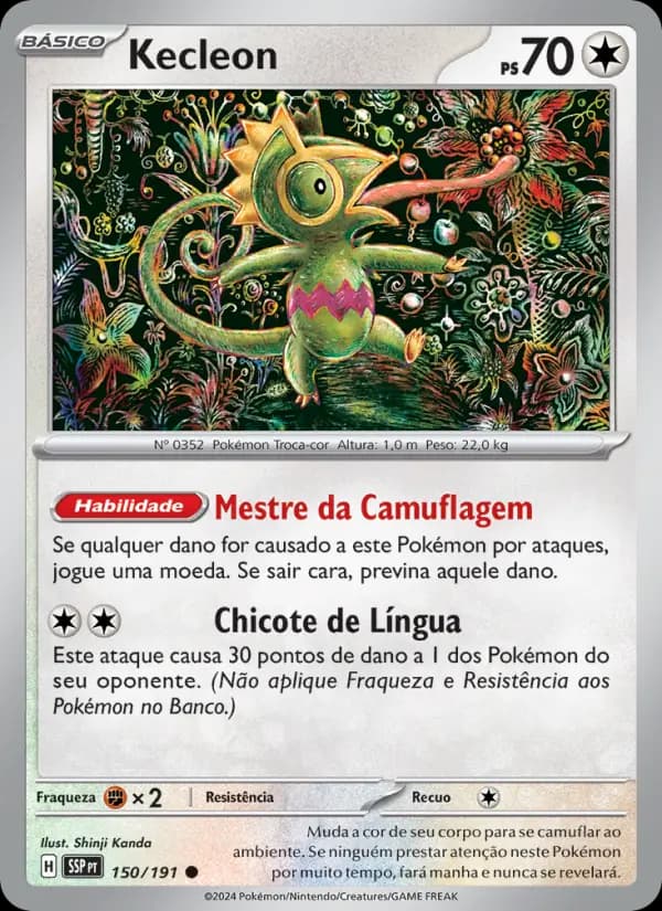 Kecleon, carta 150 de Fagulhas Impetuosas