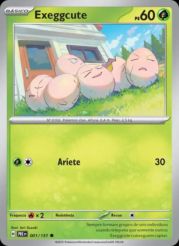 Exeggcute, carta 001 de Evoluções Prismáticas