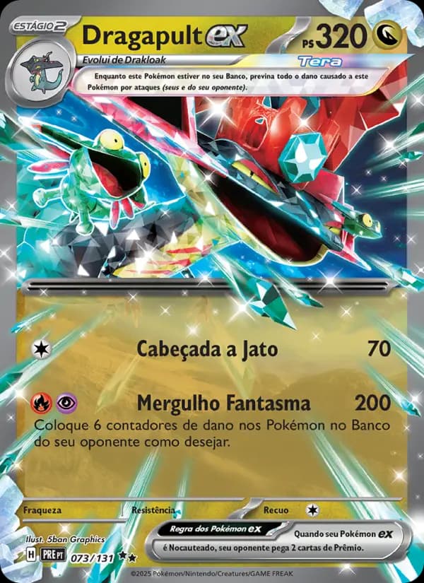 Dragapult ex, carta 073 de Evoluções Prismáticas