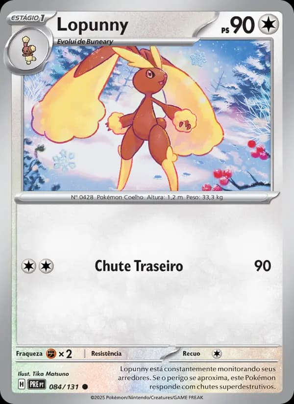 Lopunny, carta 084 de Evoluções Prismáticas