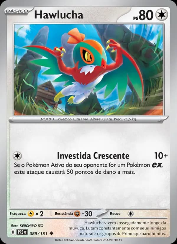 Hawlucha, carta 089 de Evoluções Prismáticas