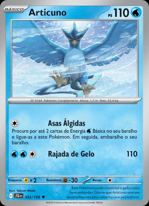 Articuno, carta 032 de Amigos de Jornada