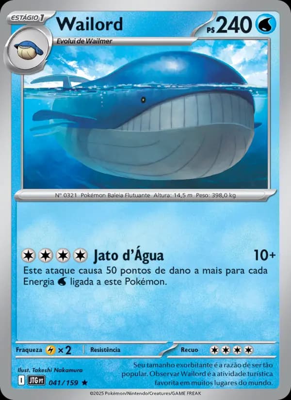 Wailord, carta 041 de Amigos de Jornada