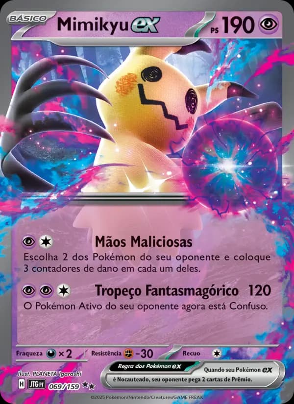 Mimikyu ex, carta 069 de Amigos de Jornada