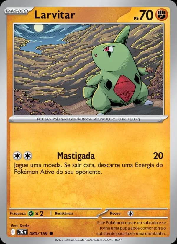 Larvitar, carta 080 de Amigos de Jornada
