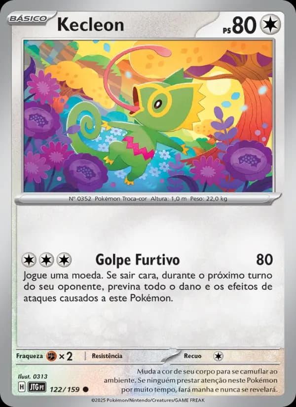 Kecleon, carta 122 de Amigos de Jornada