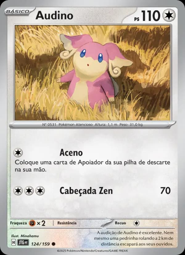 Audino, carta 124 de Amigos de Jornada