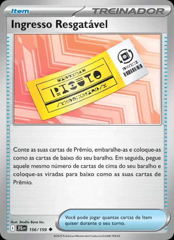 Ingresso Resgatável, carta 156 de Amigos de Jornada