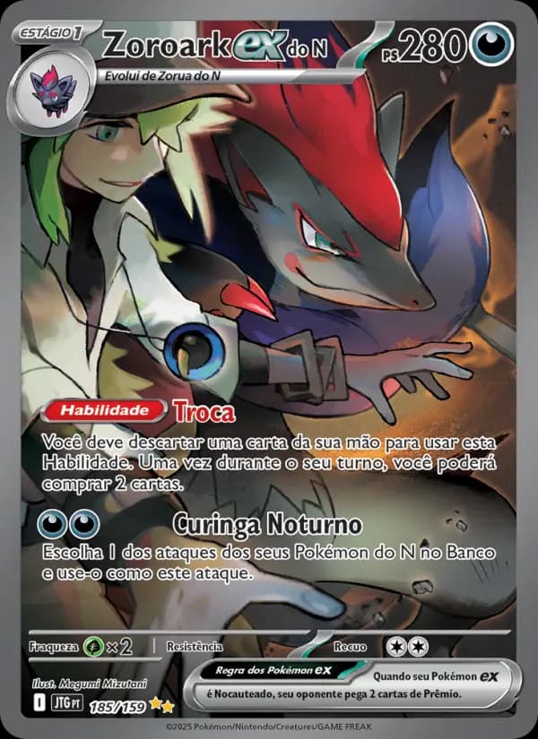 Zoroark ex do N, carta 185 de Amigos de Jornada