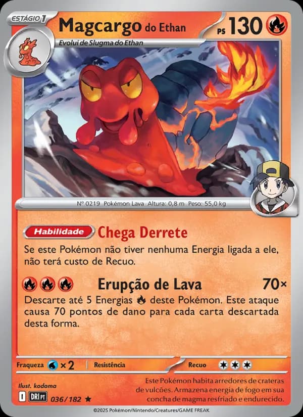 Magcargo do Ethan, carta 036 de Rivais Predestinados
