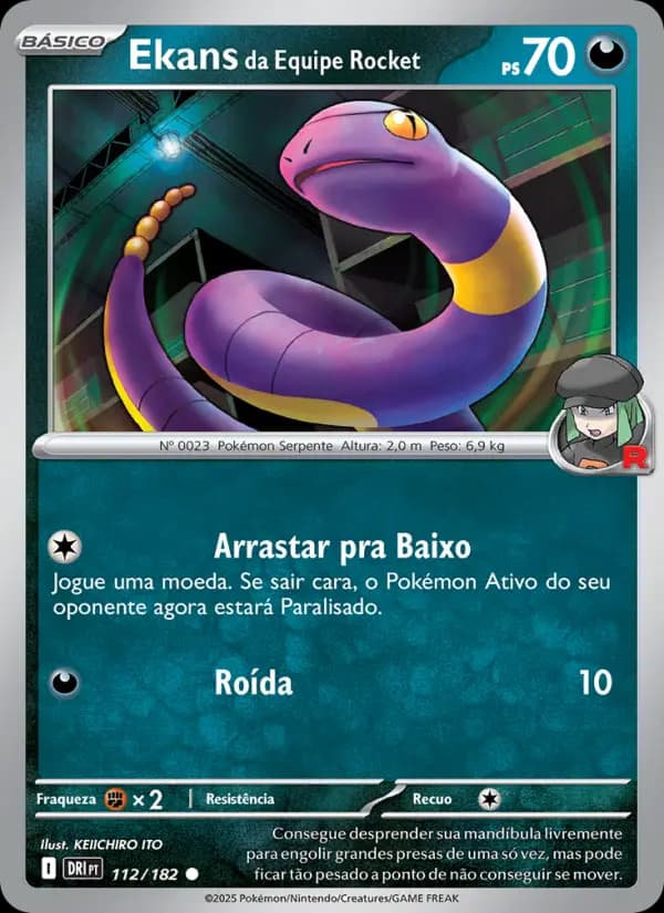 Ekans da Equipe Rocket, carta 112 de Rivais Predestinados
