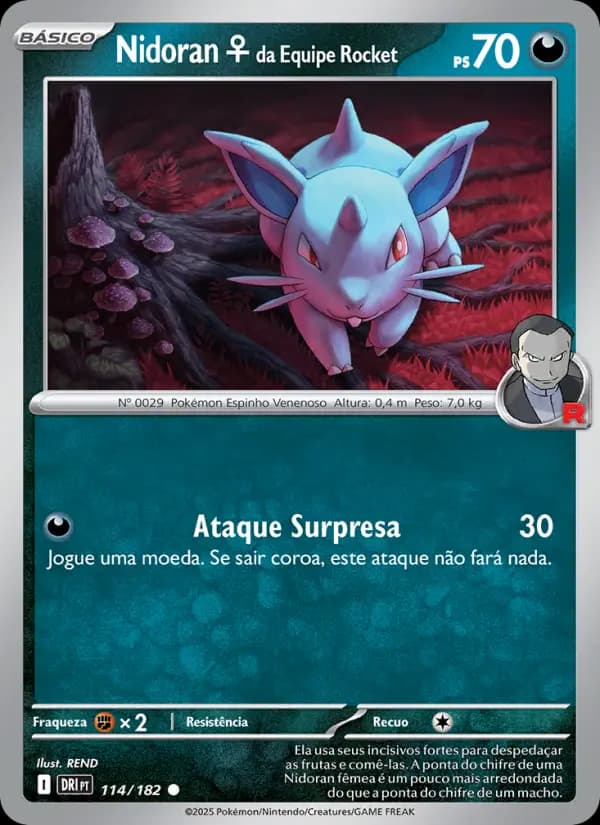 Nidoran♀ da Equipe Rocket, carta 114 de Rivais Predestinados