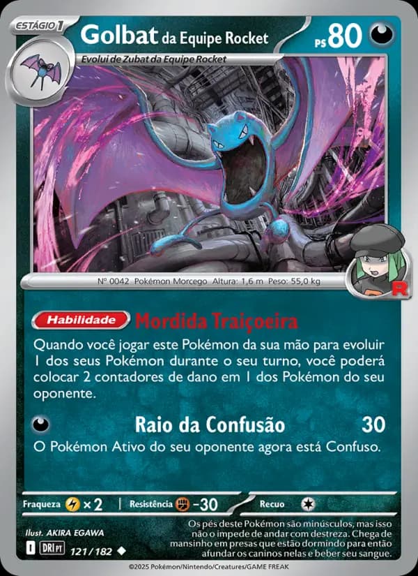 Golbat da Equipe Rocket, carta 121 de Rivais Predestinados
