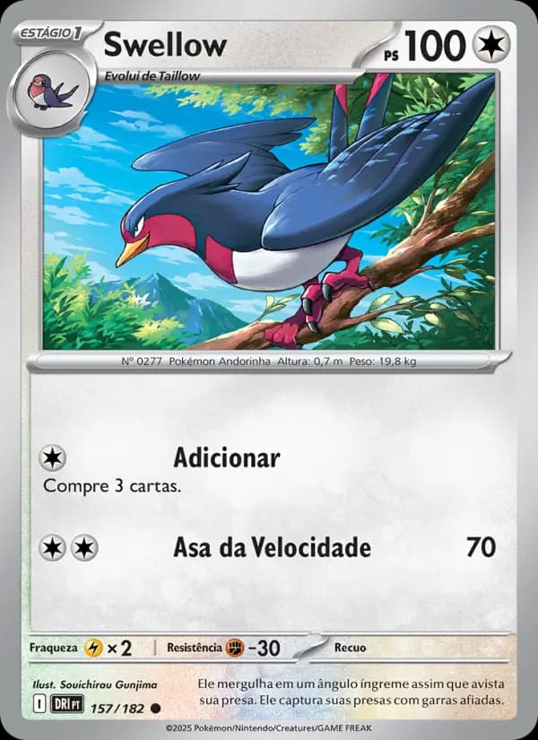 Swellow, carta 157 de Rivais Predestinados
