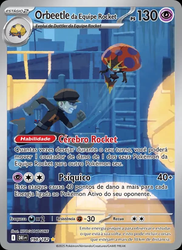 Orbeetle da Equipe Rocket, carta 198 de Rivais Predestinados