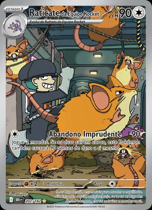 Raticate da Equipe Rocket, carta 202 de Rivais Predestinados