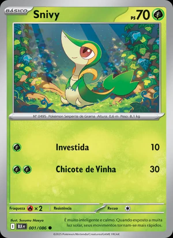 Snivy, carta 001 de Raio Preto