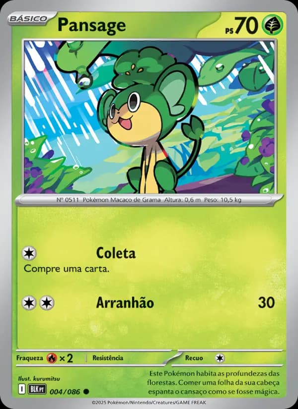Pansage, carta 004 de Raio Preto