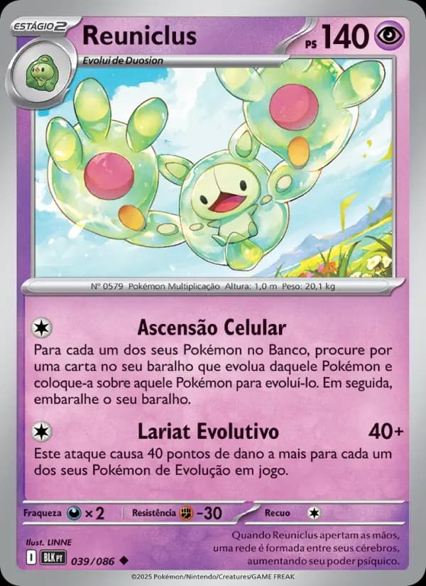 Reuniclus, carta 039 de Raio Preto