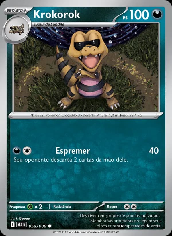 Krokorok, carta 058 de Raio Preto
